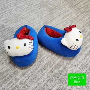 Hello Kitty girls women soft slippers blue size S/M